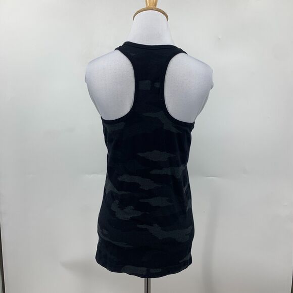 Athleta Speedlight Tank Top Womens S Black Camo Seamless Racerback Nylon Blend - Picture 6 of 13